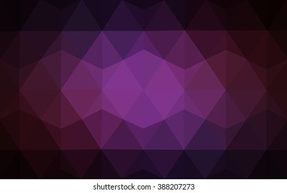Multicolor dark pink, yellow polygonal illustration, which consist of triangles. Geometric background in Origami style with gradient. Triangular design for your business.