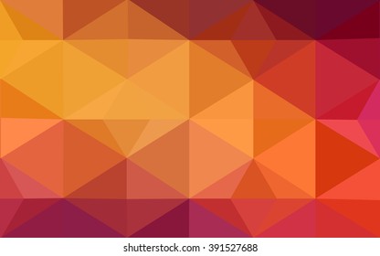 Multicolor dark pink, yellow polygonal illustration, which consist of triangles. Geometric background in Origami style with gradient. Triangular design for your business.