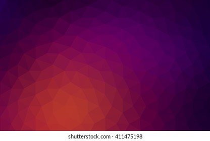 Multicolor dark pink, yellow polygonal illustration, which consist of triangles. Geometric background in Origami style with gradient. Triangular design for your business.
