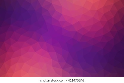 Multicolor dark pink, yellow polygonal illustration, which consist of triangles. Geometric background in Origami style with gradient. Triangular design for your business.