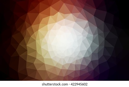 Multicolor dark pink, yellow polygonal illustration, which consist of triangles. Geometric background in Origami style with gradient. Triangular design for your business.