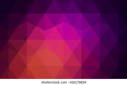 Multicolor dark pink, yellow polygonal illustration, which consist of triangles. Geometric background in Origami style with gradient. Triangular design for your business.