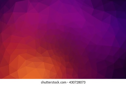 Multicolor dark pink, yellow polygonal illustration, which consist of triangles. Geometric background in Origami style with gradient. Triangular design for your business.