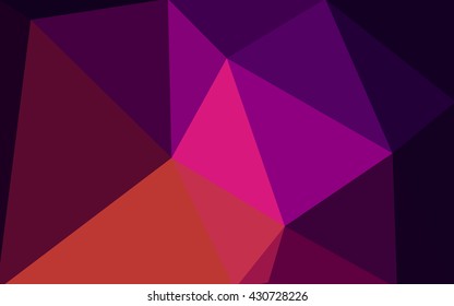 Multicolor dark pink, yellow polygonal illustration, which consist of triangles. Geometric background in Origami style with gradient. Triangular design for your business.