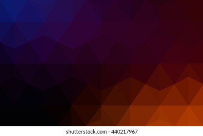 Multicolor dark pink, yellow polygonal illustration, which consist of triangles. Geometric background in Origami style with gradient. Triangular design for your business.