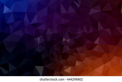 Multicolor dark pink, yellow polygonal illustration, which consist of triangles. Geometric background in Origami style with gradient. Triangular design for your business.