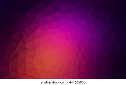 Multicolor dark pink, yellow polygonal illustration, which consist of triangles. Geometric background in Origami style with gradient. Triangular design for your business.