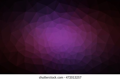 Multicolor dark pink, yellow polygonal illustration, which consist of triangles. Geometric background in Origami style with gradient. Triangular design for your business.