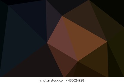 Multicolor dark pink, yellow polygonal illustration, which consist of triangles. Geometric background in Origami style with gradient. Triangular design for your business.