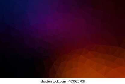 Multicolor dark pink, yellow polygonal illustration, which consist of triangles. Geometric background in Origami style with gradient. Triangular design for your business.