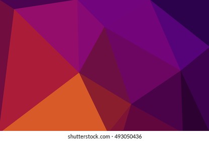 Multicolor dark pink, yellow polygonal illustration, which consist of triangles. Geometric background in Origami style with gradient. Triangular design for your business.