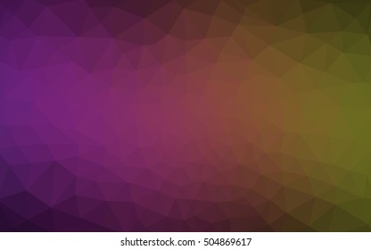 Multicolor dark pink, yellow polygonal illustration, which consist of triangles. Geometric background in Origami style with gradient. Triangular design for your business.