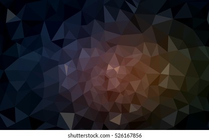 Multicolor dark pink, yellow polygonal illustration, which consist of triangles. Geometric background in Origami style with gradient. Triangular design for your business.