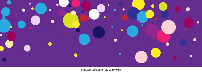 Multicolor Dark Pink Yellow Red Pattern. Indigo Kids Circles Vibrant Color Violet Textile. Green Beige Rainbow Children Pastel Wallpaper. Bright Purple White Vivid Play Blue Illustration.