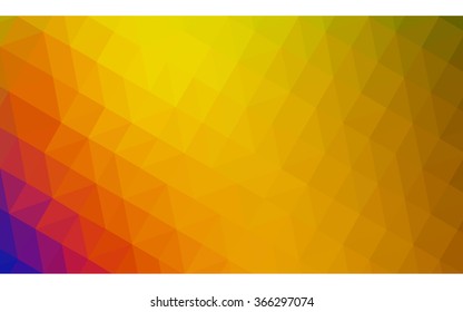 Multicolor dark polygonal illustration, which consist of triangles. Geometric background in Origami style with gradient. Triangular design for your business. Rainbow, spectrum image.