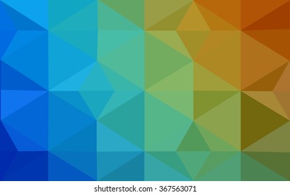 Multicolor dark polygonal illustration, which consist of triangles. Geometric background in Origami style with gradient. Triangular design for your business. Rainbow, spectrum image.