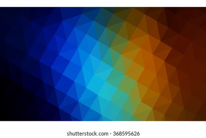 Multicolor dark polygonal illustration, which consist of triangles. Geometric background in Origami style with gradient. Triangular design for your business. Rainbow, spectrum image.