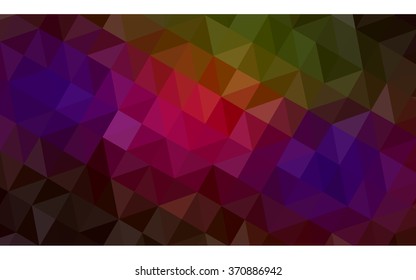 Multicolor dark polygonal illustration, which consist of triangles. Geometric background in Origami style with gradient. Triangular design for your business. Rainbow, spectrum image.