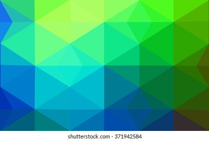 Multicolor dark polygonal illustration, which consist of triangles. Geometric background in Origami style with gradient. Triangular design for your business. Rainbow, spectrum image.