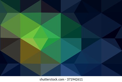 Multicolor dark polygonal illustration, which consist of triangles. Geometric background in Origami style with gradient. Triangular design for your business. Rainbow, spectrum image.