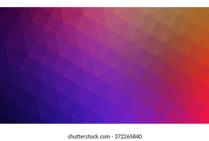 Multicolor dark polygonal illustration, which consist of triangles. Geometric background in Origami style with gradient. Triangular design for your business. Rainbow, spectrum image.