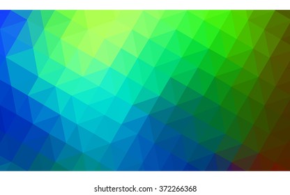 Multicolor dark polygonal illustration, which consist of triangles. Geometric background in Origami style with gradient. Triangular design for your business. Rainbow, spectrum image.