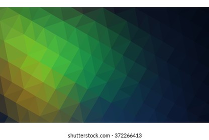 Multicolor dark polygonal illustration, which consist of triangles. Geometric background in Origami style with gradient. Triangular design for your business. Rainbow, spectrum image.