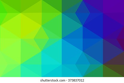 Multicolor dark polygonal illustration, which consist of triangles. Geometric background in Origami style with gradient. Triangular design for your business. Rainbow, spectrum image.