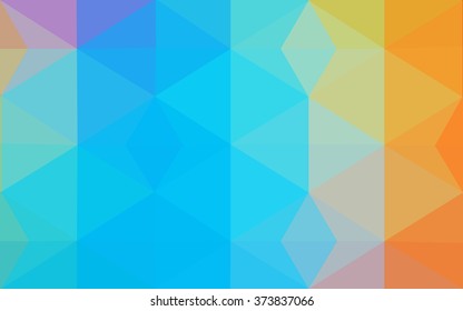 Multicolor dark polygonal illustration, which consist of triangles. Geometric background in Origami style with gradient. Triangular design for your business. Rainbow, spectrum image.