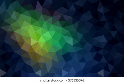 Multicolor dark polygonal illustration, which consist of triangles. Geometric background in Origami style with gradient. Triangular design for your business. Rainbow, spectrum image.