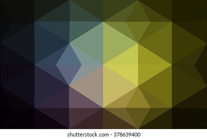 Multicolor dark polygonal illustration, which consist of triangles. Geometric background in Origami style with gradient. Triangular design for your business. Rainbow, spectrum image.