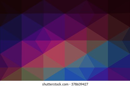 Multicolor dark polygonal illustration, which consist of triangles. Geometric background in Origami style with gradient. Triangular design for your business. Rainbow, spectrum image.
