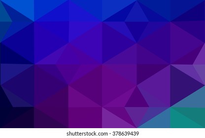Multicolor dark polygonal illustration, which consist of triangles. Geometric background in Origami style with gradient. Triangular design for your business. Rainbow, spectrum image.