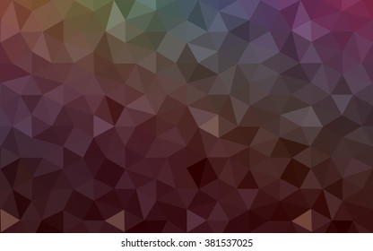 Multicolor dark polygonal illustration, which consist of triangles. Geometric background in Origami style with gradient. Triangular design for your business. Rainbow, spectrum image.