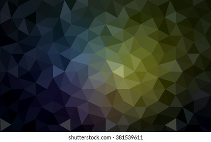 Multicolor dark polygonal illustration, which consist of triangles. Geometric background in Origami style with gradient. Triangular design for your business. Rainbow, spectrum image.
