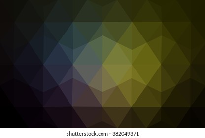 Multicolor dark polygonal illustration, which consist of triangles. Geometric background in Origami style with gradient. Triangular design for your business. Rainbow, spectrum image.