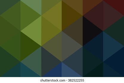 Multicolor dark polygonal illustration, which consist of triangles. Geometric background in Origami style with gradient. Triangular design for your business. Rainbow, spectrum image.