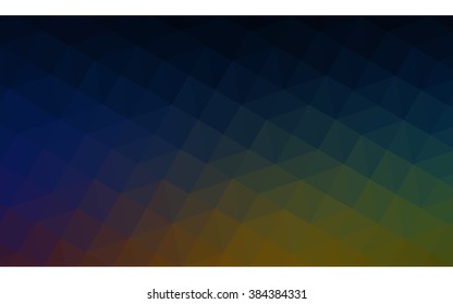 Multicolor dark polygonal illustration, which consist of triangles. Geometric background in Origami style with gradient. Triangular design for your business. Rainbow, spectrum image.