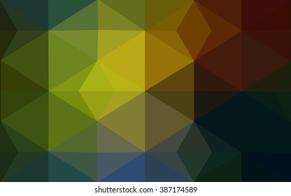 Multicolor dark polygonal illustration, which consist of triangles. Geometric background in Origami style with gradient. Triangular design for your business. 