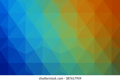 Multicolor dark polygonal illustration, which consist of triangles. Geometric background in Origami style with gradient. Triangular design for your business. Rainbow, spectrum image.