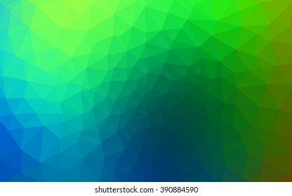 Multicolor dark polygonal illustration, which consist of triangles. Geometric background in Origami style with gradient. Triangular design for your business. Rainbow, spectrum image.