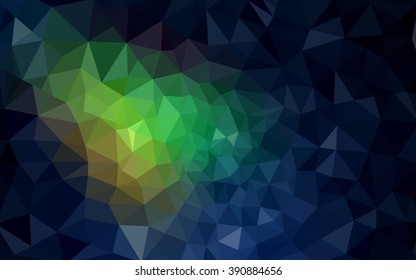 Multicolor dark polygonal illustration, which consist of triangles. Geometric background in Origami style with gradient. Triangular design for your business. Rainbow, spectrum image.