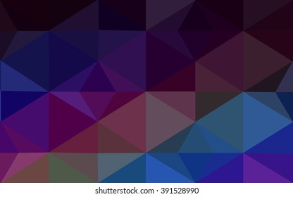Multicolor dark polygonal illustration, which consist of triangles. Geometric background in Origami style with gradient. Triangular design for your business. Rainbow, spectrum image.