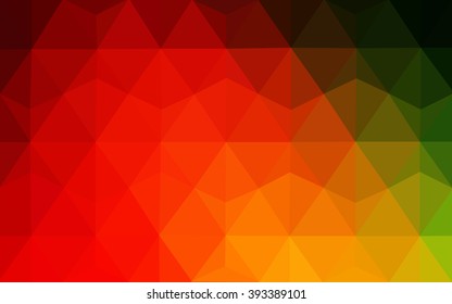 Multicolor dark polygonal illustration, which consist of triangles. Geometric background in Origami style with gradient. Triangular design for your business. Rainbow, spectrum image.