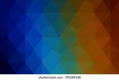 Multicolor dark polygonal illustration, which consist of triangles. Geometric background in Origami style with gradient. Triangular design for your business. Rainbow, spectrum image.