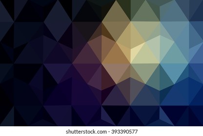 Multicolor dark polygonal illustration, which consist of triangles. Geometric background in Origami style with gradient. Triangular design for your business. Rainbow, spectrum image.