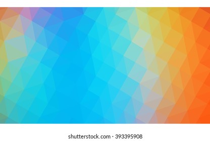 Multicolor dark polygonal illustration, which consist of triangles. Geometric background in Origami style with gradient. Triangular design for your business. Rainbow, spectrum image.
