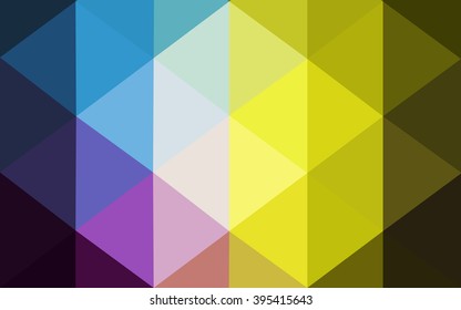 Multicolor dark polygonal illustration, which consist of triangles. Geometric background in Origami style with gradient. Triangular design for your business. Rainbow, spectrum image.