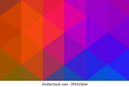 Multicolor dark polygonal illustration, which consist of triangles. Geometric background in Origami style with gradient. Triangular design for your business. Rainbow, spectrum image.