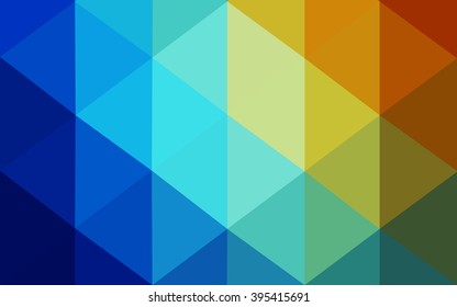 Multicolor dark polygonal illustration, which consist of triangles. Geometric background in Origami style with gradient. Triangular design for your business. Rainbow, spectrum image.